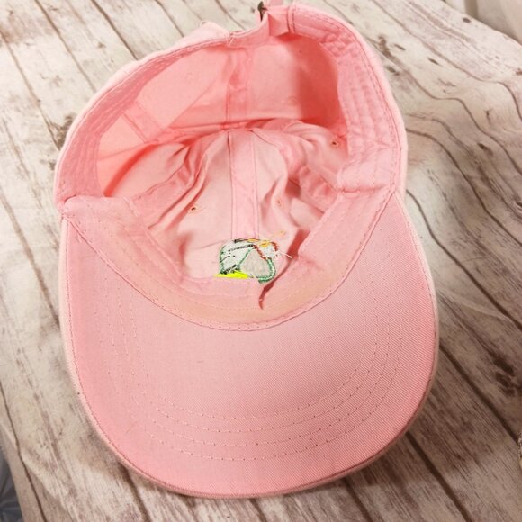 Kermit the Frog Sipping Tea Women's Pink Baseball Hat Adjustable Strap Back OS - Picture 8 of 10